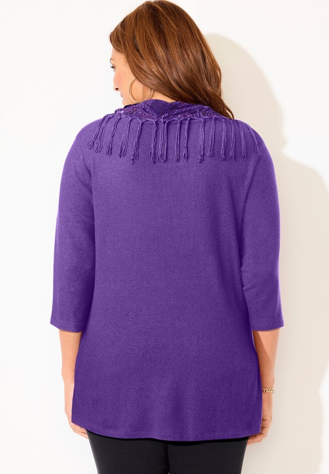 Impossibly Soft Tunic & Scarf Duet, DARK VIOLET PAISLEY, on-hover image number 1