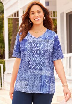 Suprema® Short Sleeve V-Neck Tee