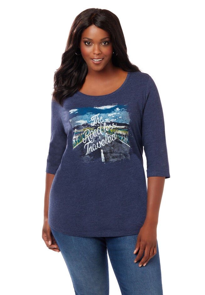 Travel Graphic Tee, NAVY, hi-res image number null