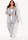 French Terry Motivation Jacket, RICH GREY FLORAL, hi-res image number null