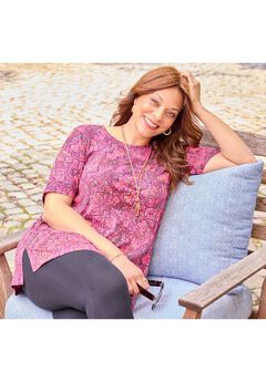 Easy Fit Short Sleeve Scoopneck Tunic