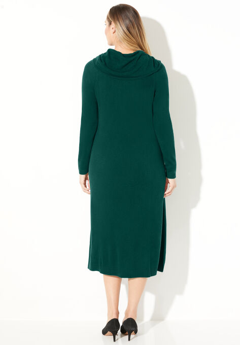 Cashmiracle™ Cowl Neck Pullover Sweater Dress, , on-hover image number null