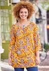 Liz&Me™ Swing Tunic Top, HONEY MUSTARD PAISLEY FLORAL, hi-res image number null