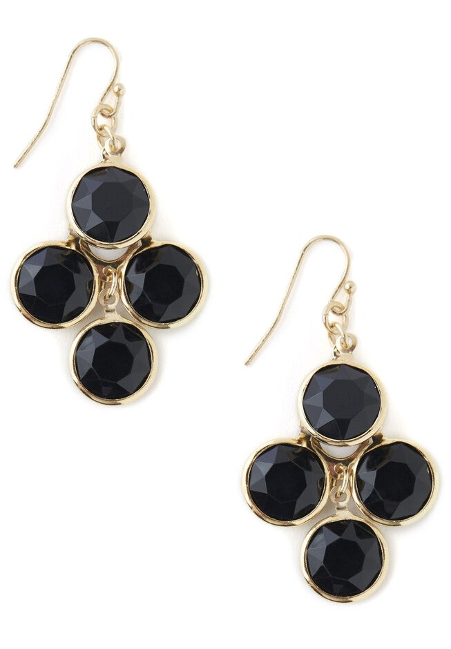 Full Circle Earrings, BLACK, hi-res image number null