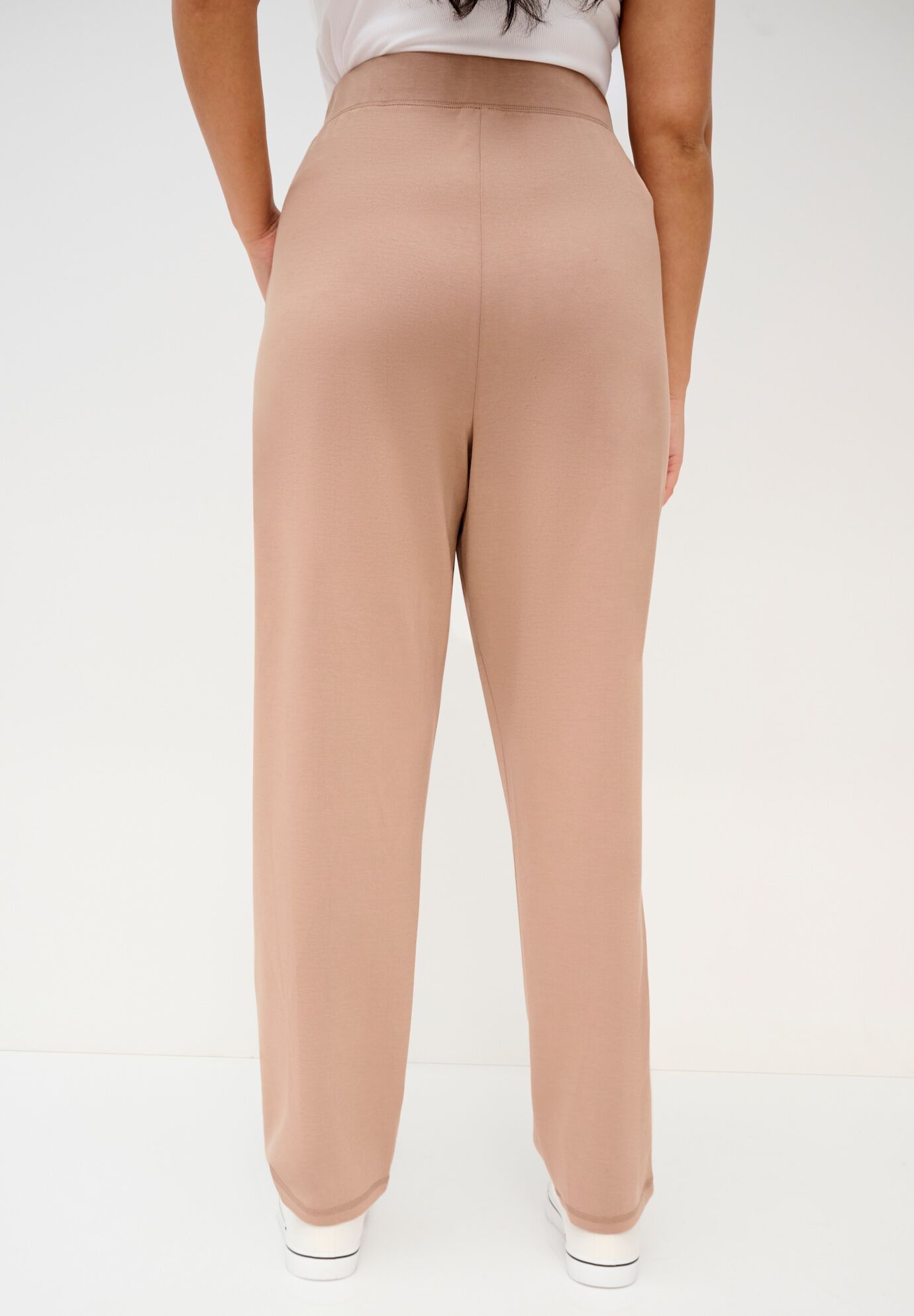 Refined Scuba Pant, CAMEL IVORY, alternate image number 2