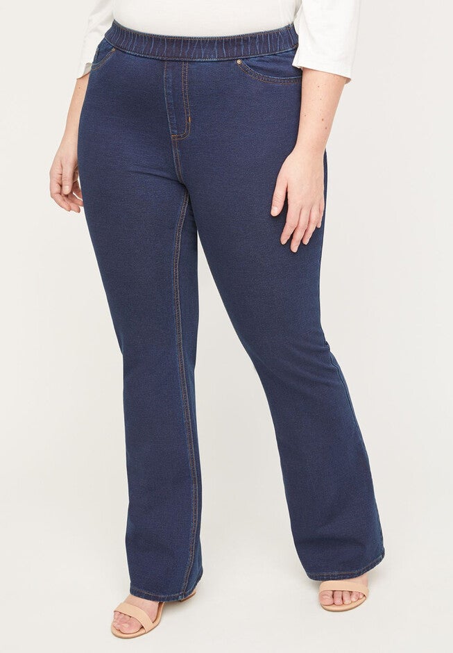 The Bootcut Knit Jean, BOURBON WASH, hi-res image number 0