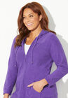 French Terry Zip-Front Hooded Jacket, , alternate image number null