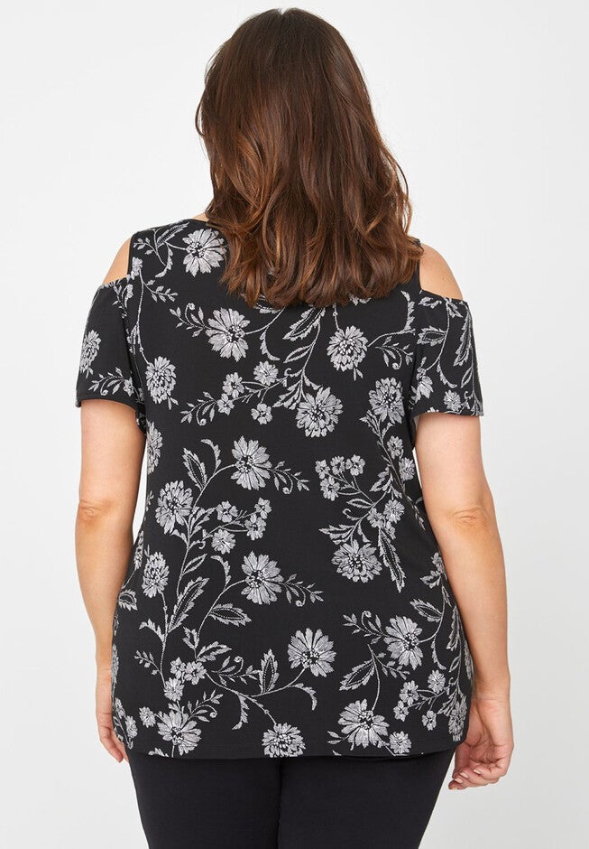 Shadow Cold-Shoulder Top, , on-hover image number null