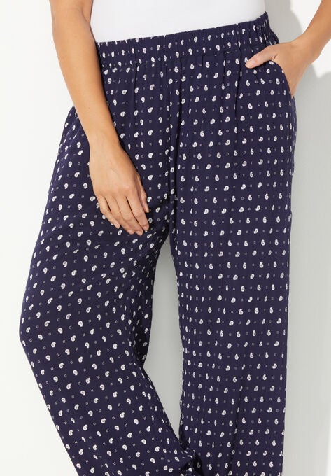 Gauze Ankle Pant, , alternate image number null