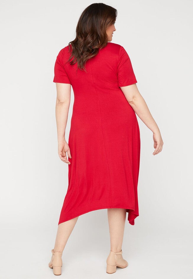 Forever Twist-Knot Fit & Flare Dress, , on-hover image number 1