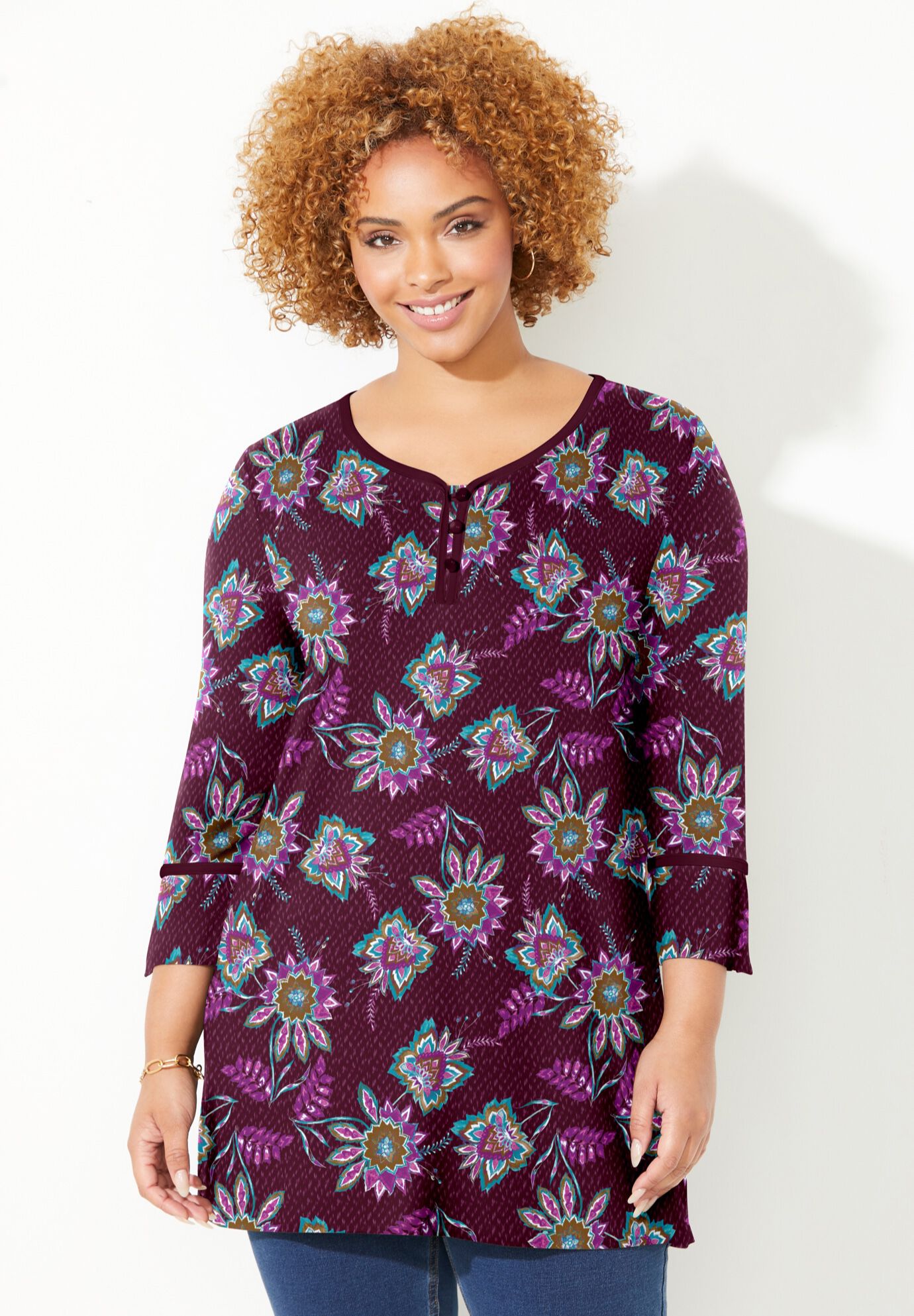 Waffle Knit Lace Back Cardigan | Catherines