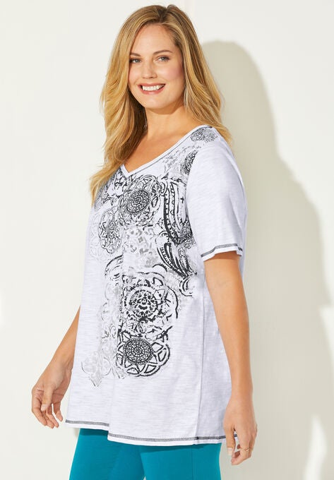 Foil Print Tee, , alternate image number null