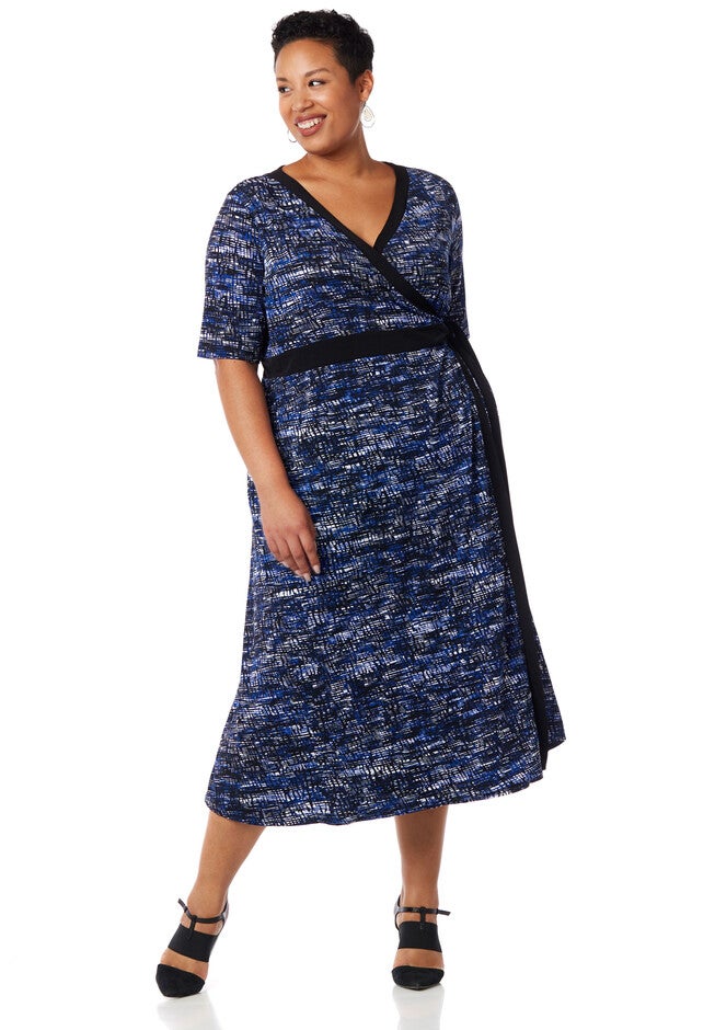 Geneva Wrap Dress, BLACK, hi-res image number 0