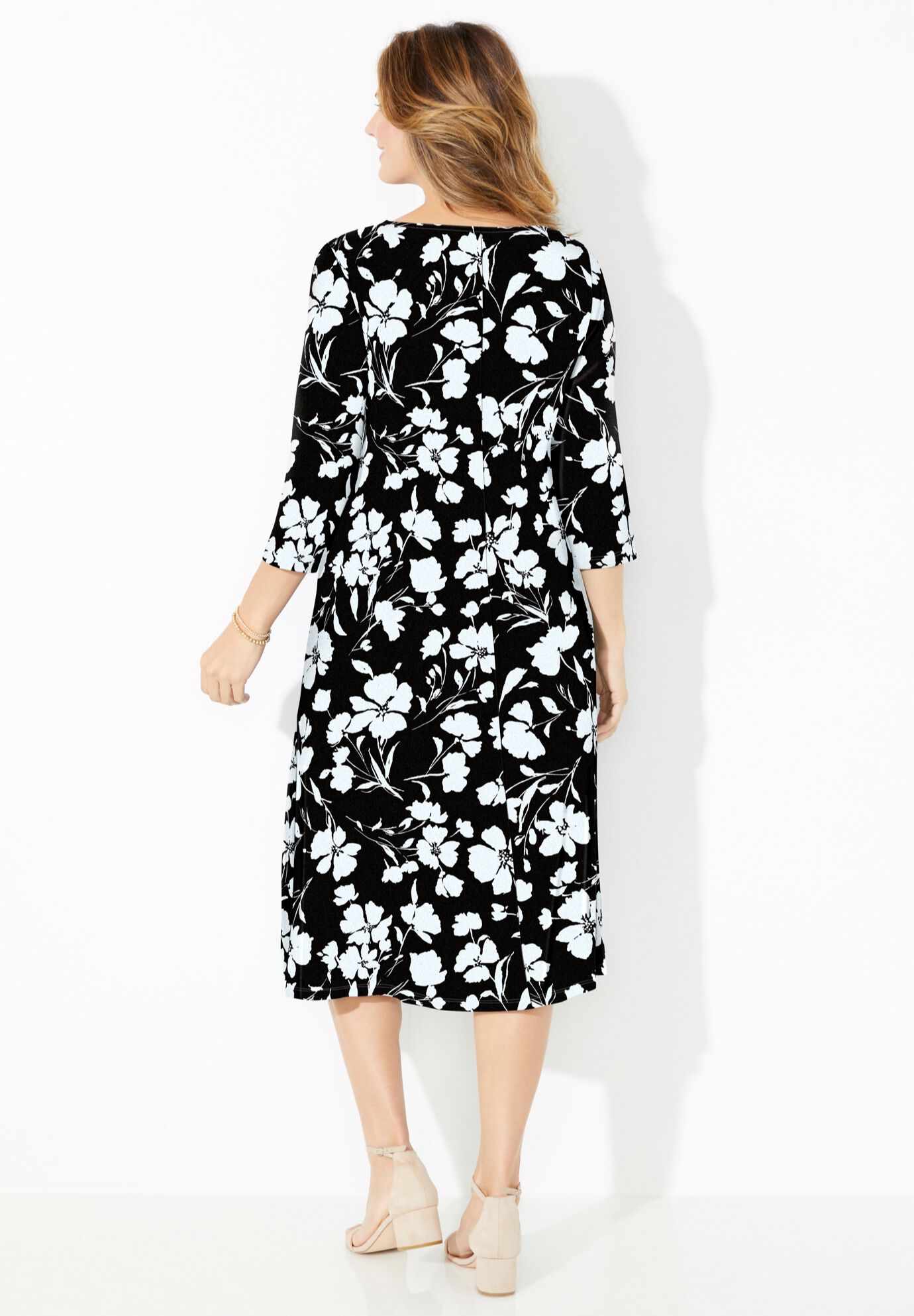 Strawbridge Fit & Flare Dress, , alternate image number 4