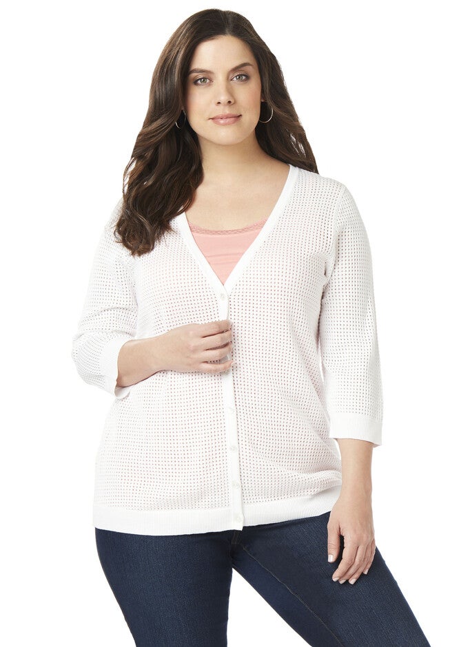 Soft Touch Cardigan, WHITE, hi-res image number 0