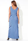 Striped V-Neck Maxi Tank Dress, , on-hover image number null