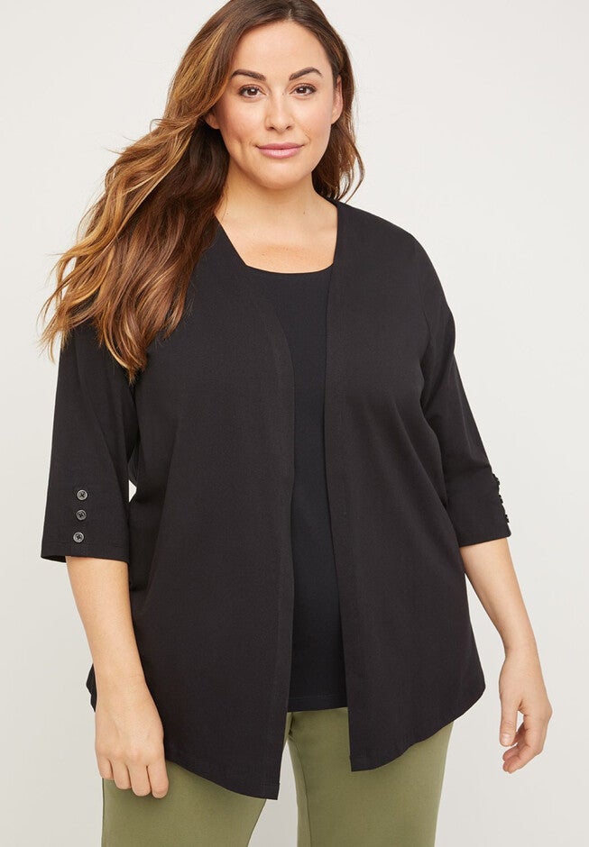 Suprema Cardigan, BLACK, hi-res image number null