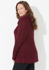Pointelle Cowlneck Sweater, , alternate image number null