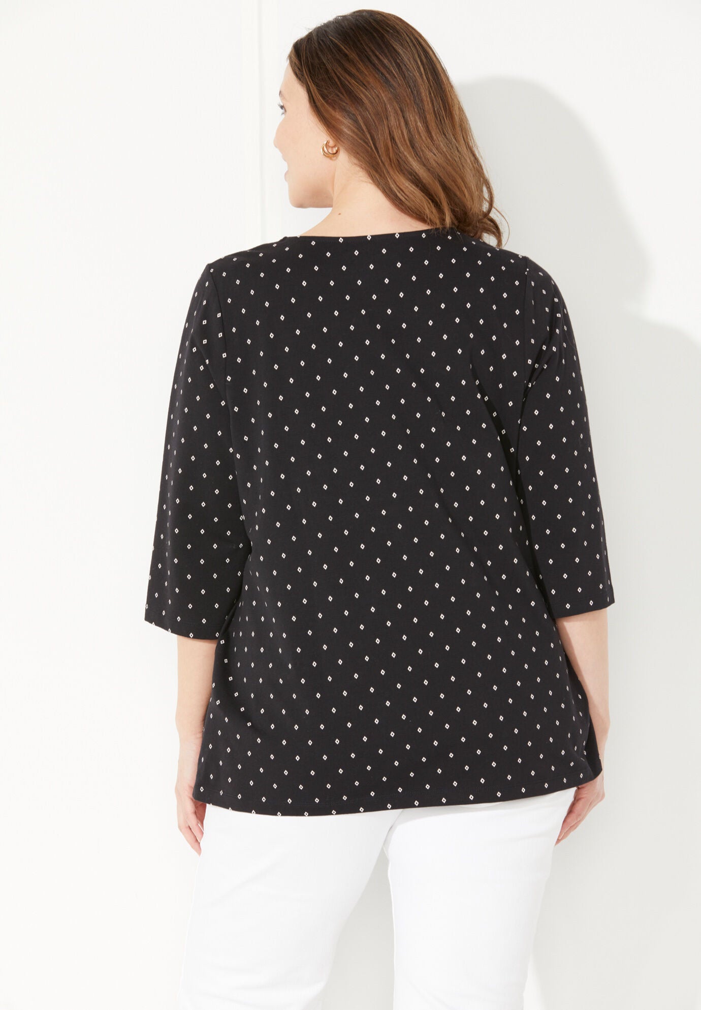 Suprema&reg; Strappy Neckline Top, HEATHER GREY, on-hover image number 1