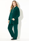Half -Zip Velour Top, , alternate image number null