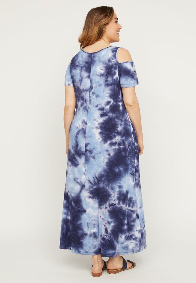 Tie-Dye Maxi Dress with Pockets, , on-hover image number 1