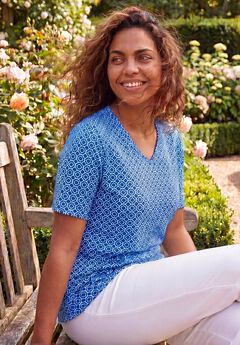 Suprema® Short Sleeve V-Neck Tee