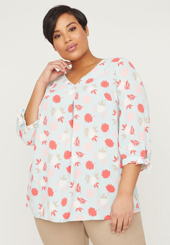 Magnolia Breeze Top, CLEARWATER FLORAL, hi-res image number 0