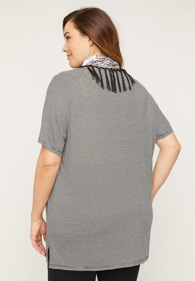 Draped Scarf Duet Top, , on-hover image number null