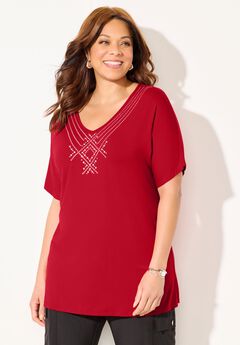 Embellished Dolman Tunic