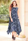 AnyWear Sleeveless Dress, NAVY SCARF PRINT, hi-res image number null