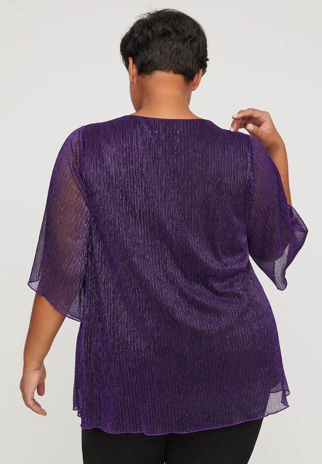 Glittering Purple Waves Top, , on-hover image number null
