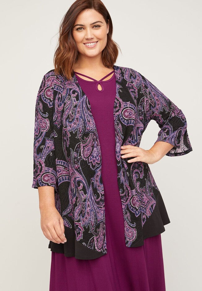 AnyWear Shimmer Paisley Cascade, PLUM PAISLEY, hi-res image number null