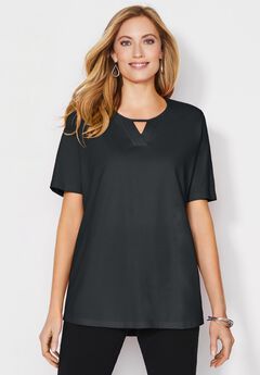 Suprema® Pleat-Neck Tee