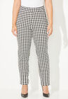 Liz&Me™ Slim Leg Ponte Knit Pant, BLACK HOUNDSTOOTH, hi-res image number null