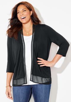 Mixed Media Cardigan