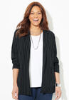 Right Fit® Blazer, BLACK WHITE PINSTRIPE, hi-res image number null