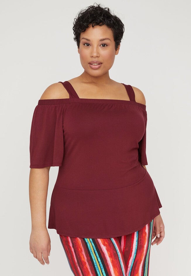 Curvy Collection Safari Dusk Top, TAWNY PORT, hi-res image number null