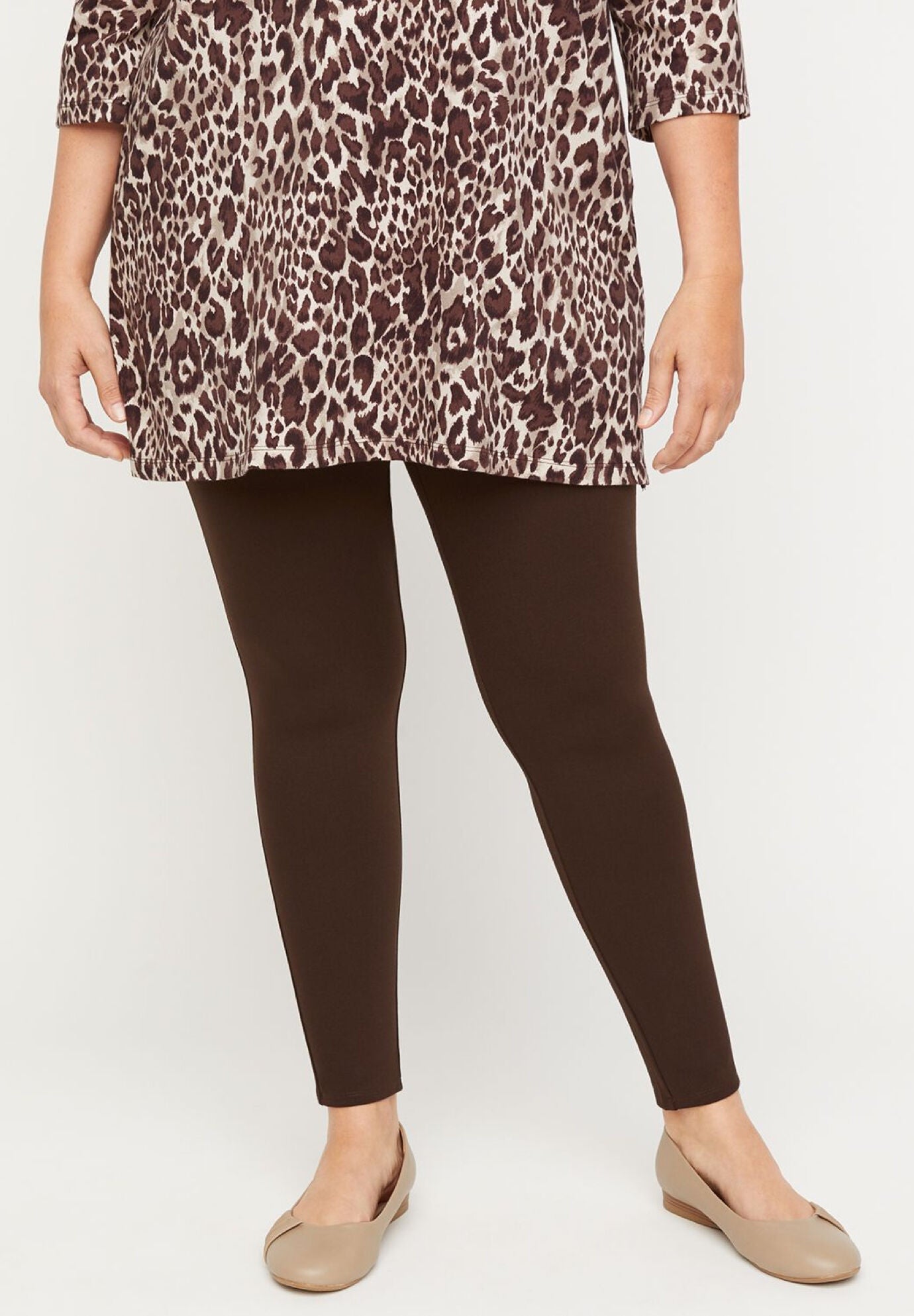 Ultra-Knit Ponte Legging, CHOCOLATE GANACHE, hi-res image number 0