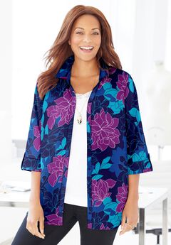 Navy Blue Plus Size Blouses