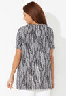 Easy Fit Short Sleeve V-Neck Tunic, , on-hover image number null