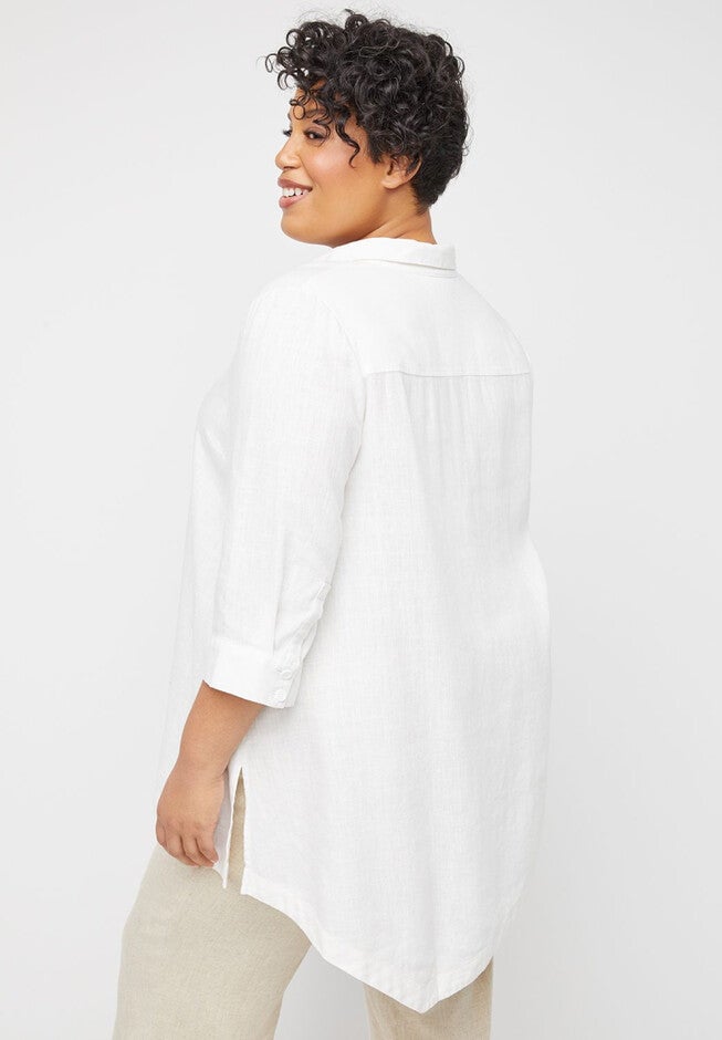 Cape May Linen Blend Popover Tunic, , on-hover image number 1