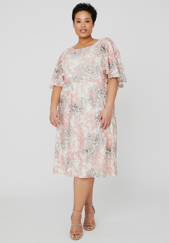 Showstopper Lace Dress with Cape, CHIC PINK, hi-res image number null