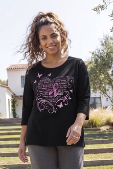 Scoopneck Breast Cancer Awareness Tee