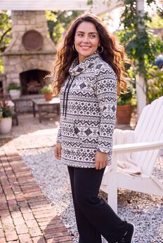 Plus Size Cowl Neck Tunics