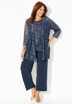 Luna Lace 3-Piece Pant Suit