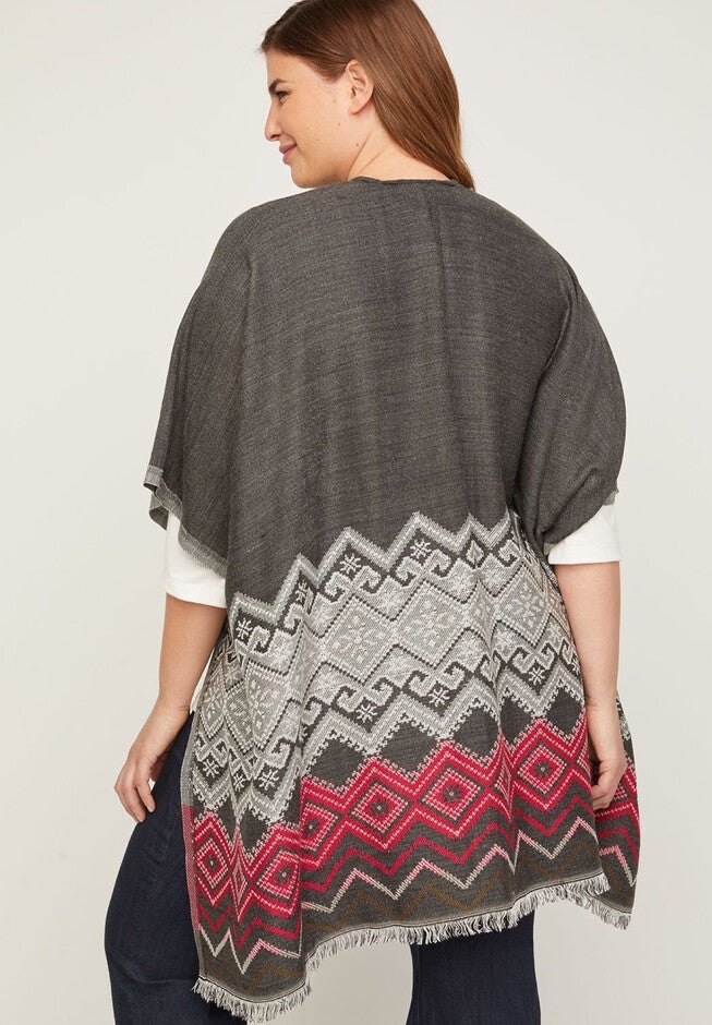 Fair Isle Kimono, , on-hover image number 1
