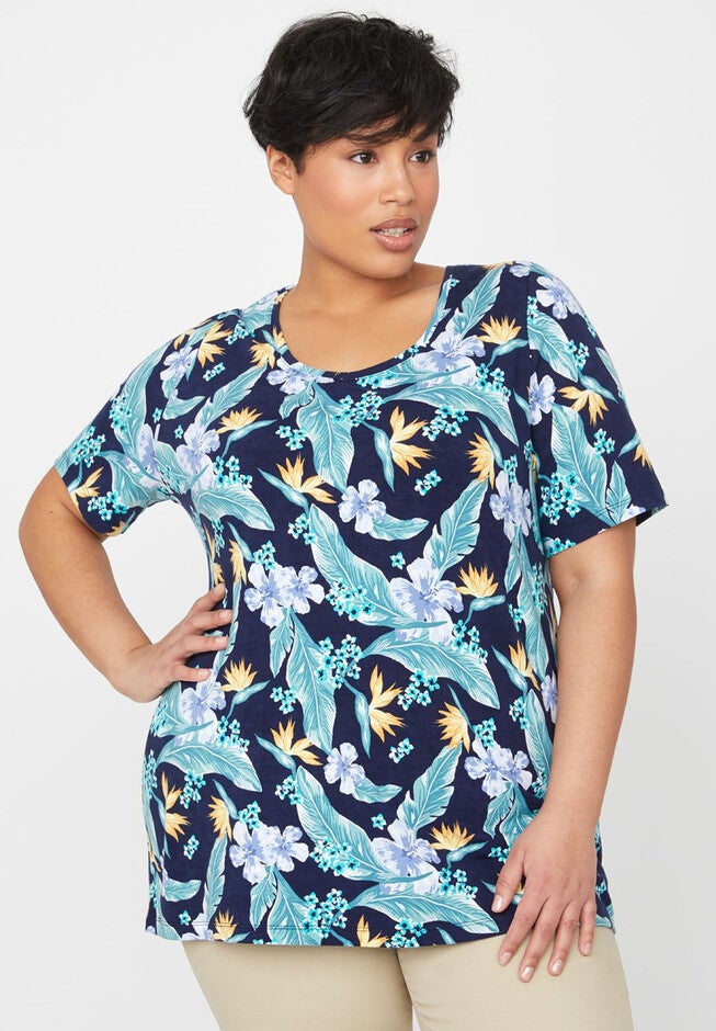 Floret Burst Tee, NAVY, hi-res image number null