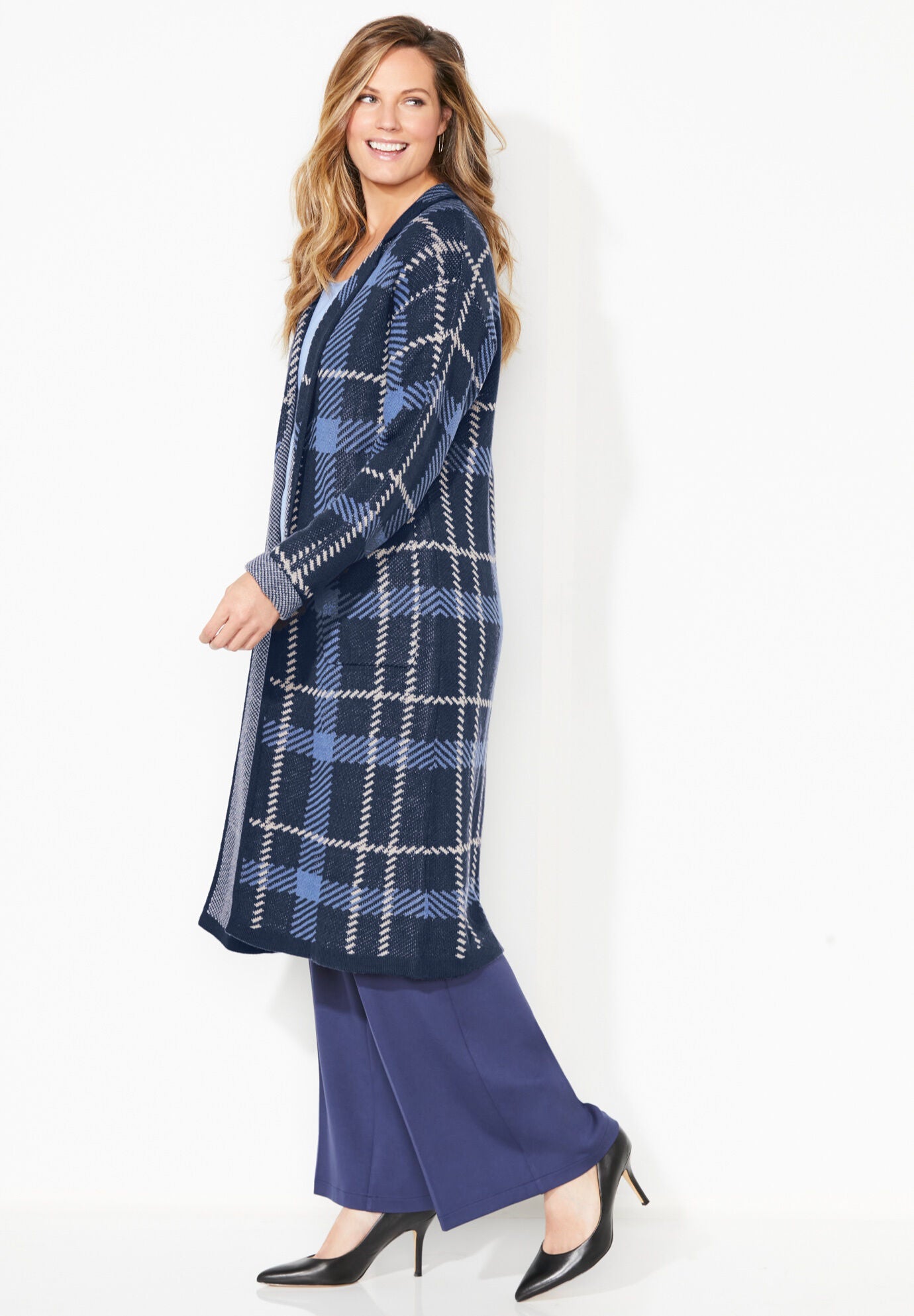 Liz&Me&reg; Trench Cardigan, , alternate image number 2