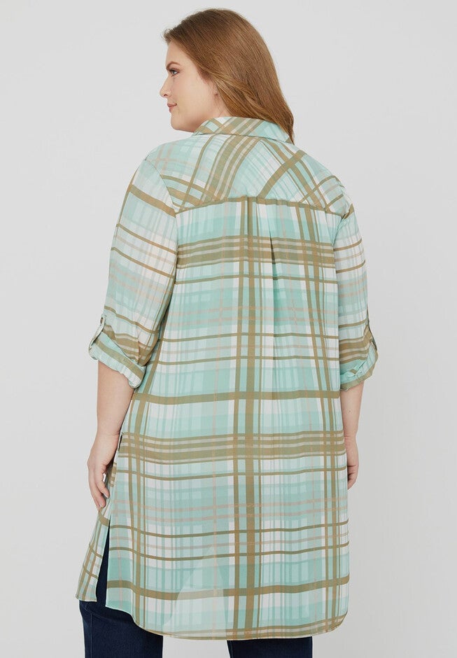 Riverwalk Plaid Duster, , on-hover image number null