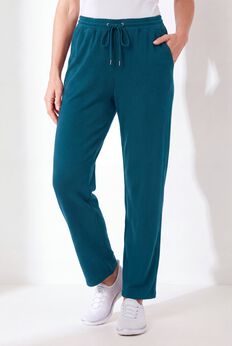 Cloud Knit Ribbed Straight Leg Pant